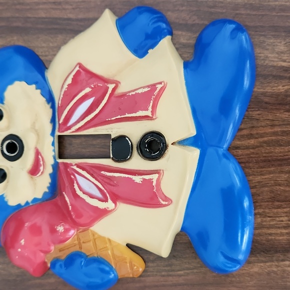 1975 Kiddie The First Years Avon Teddy Bear Light Switch Plate Cover - Picture 3 of 7